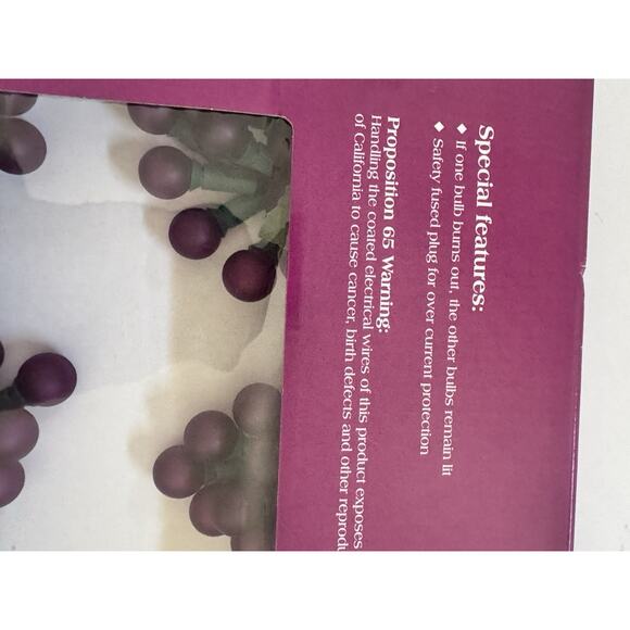 Set of PURPLE CLUSTER LIGHTS 6 Clusters On String Indoor/Outdoor NEW - Picture 5 of 7